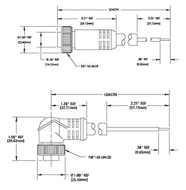 Mc led cordsets small