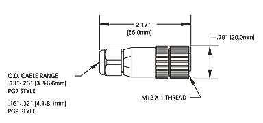Mic field connectors 18awg small